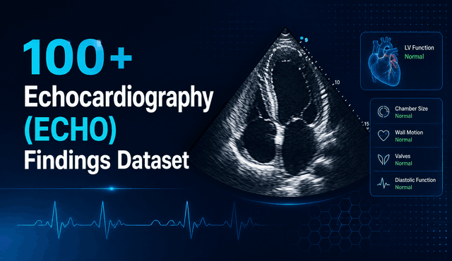 100+ Echocardiography (ECHO) Findings Dataset Dataset on Opendatabay data marketplace