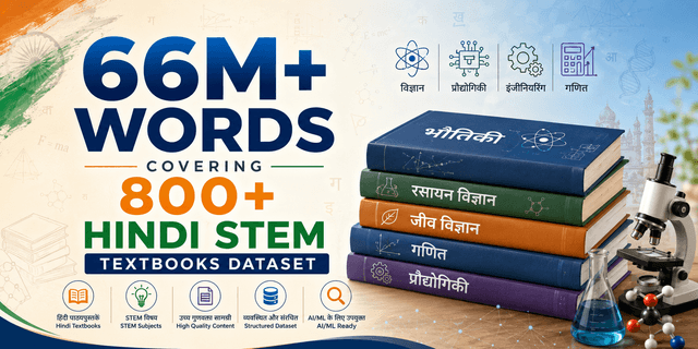 66M+ Words covering 800+ Hindi STEM Textbooks Dataset Dataset on Opendatabay data marketplace