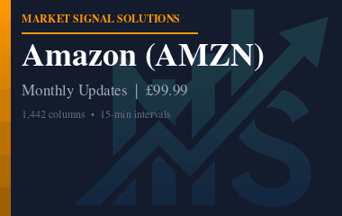 AMZN 15-Min AI Sentiment 1,442 cols Dataset on Opendatabay data marketplace