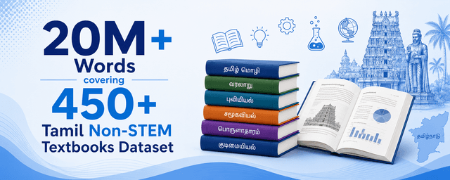 20M+ Words covering 450+ Tamil Non-STEM Textbooks Dataset Dataset on Opendatabay data marketplace