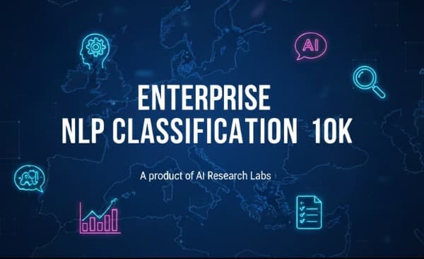 ENTERPRISE NLP CLASSIFICATION 10K Dataset on Opendatabay data marketplace