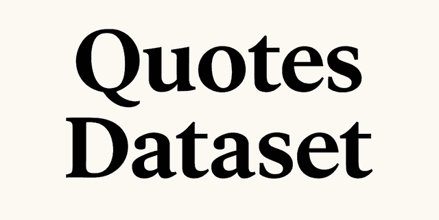 Inspirational Quotes Collection Dataset on Opendatabay data marketplace