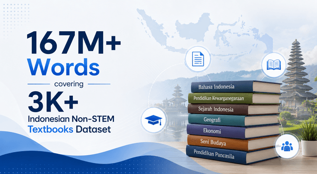 167M+ Words covering 3K+ Indonesian Non-STEM Textbooks Dataset Dataset on Opendatabay data marketplace