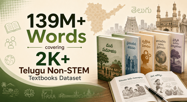 139M+ Words covering 2K+ Telugu Non-STEM Textbooks Dataset Dataset on Opendatabay data marketplace