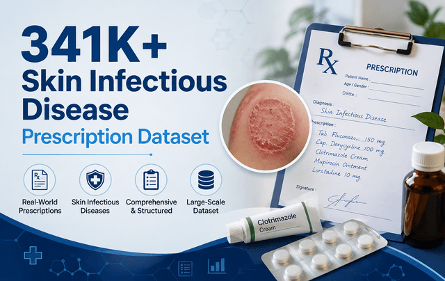 341K+ Skin Infectious Disease Prescription Dataset Dataset on Opendatabay data marketplace