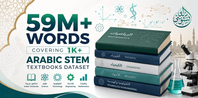 59M+ Words covering 1K+ Arabic STEM Textbooks Dataset Dataset on Opendatabay data marketplace