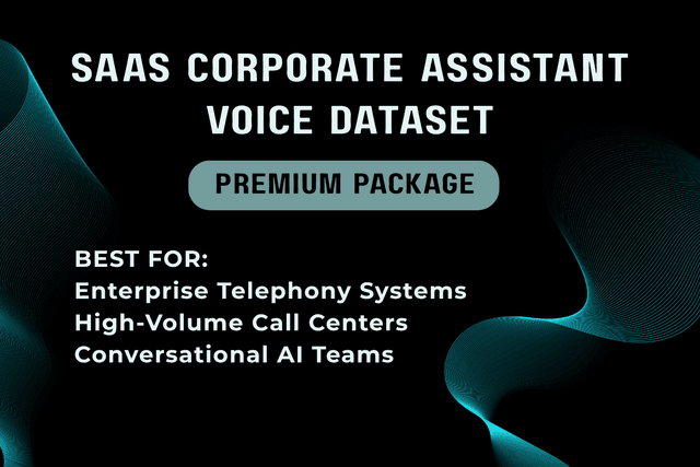 SaaS Corporate English Vocal Dataset Dataset on Opendatabay data marketplace