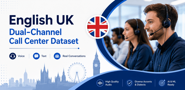 90K+ Hours English (United Kingdom) Dual-Channel Call Center Dataset Dataset on Opendatabay data marketplace