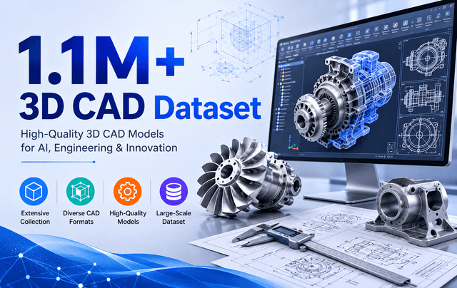 1.1M+ 3D CAD Dataset Dataset on Opendatabay data marketplace