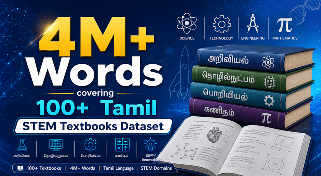 4M+ Words covering 100+ Tamil STEM Textbooks Dataset Dataset on Opendatabay data marketplace