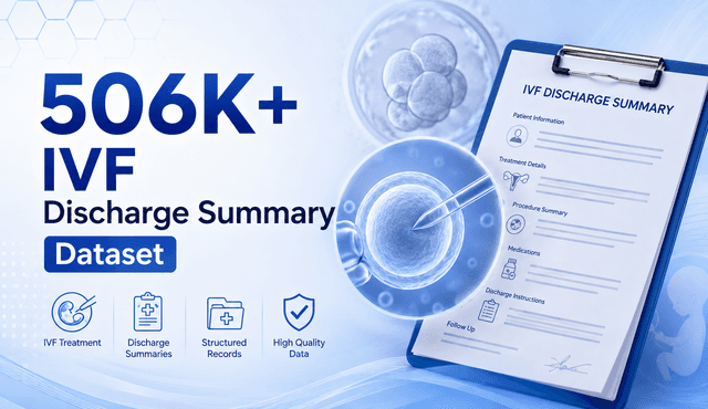 506K+ IVF Discharge Summary Dataset Dataset on Opendatabay data marketplace