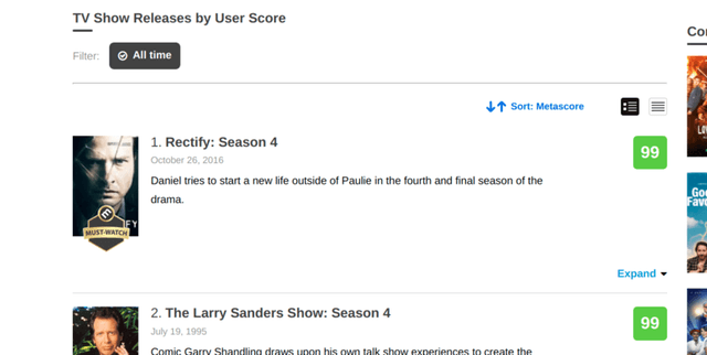 Entertainment Metascores Dataset Dataset on Opendatabay data marketplace