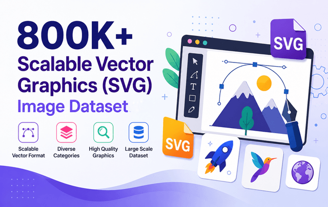 800K+ Scalable Vector Graphics (SVG) Image Dataset Dataset on Opendatabay data marketplace