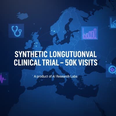 Synthetic Longitudinal Clinical Trial Dataset - 50K Patient Visits wit Dataset on Opendatabay data marketplace