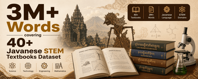 3M+ Words covering 40+ Javanese STEM Textbooks Dataset Dataset on Opendatabay data marketplace