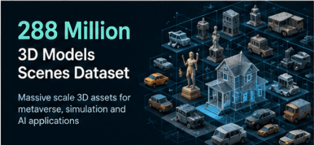 288 Million 3D Models Scenes Data Dataset on Opendatabay data marketplace