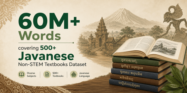 60M+ Words covering 500+ Javanese Non-STEM Textbooks Dataset Dataset on Opendatabay data marketplace