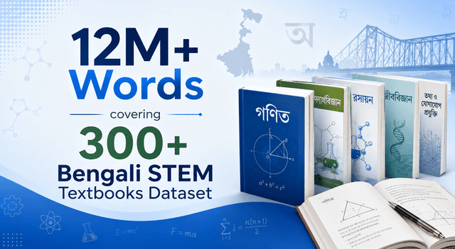 12M+ Words covering 300+ Bengali STEM Textbooks Dataset Dataset on Opendatabay data marketplace