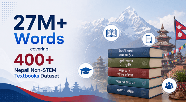 27M+ Words covering 400+ Nepali Non-STEM Textbooks Dataset Dataset on Opendatabay data marketplace