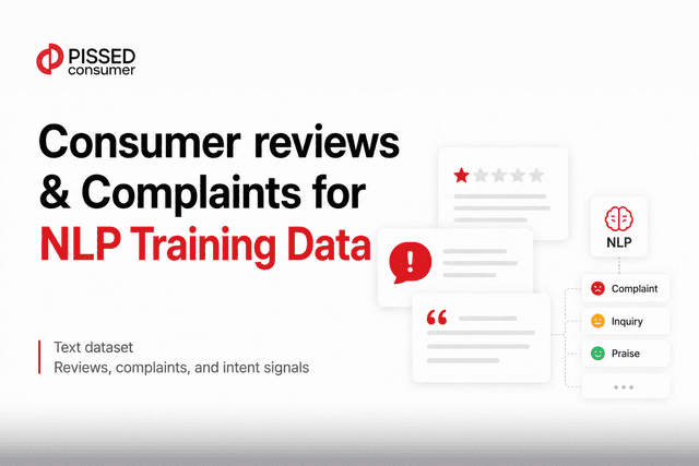 5М Consumer reviews & Complaints for NLP Training Data Dataset on Opendatabay data marketplace
